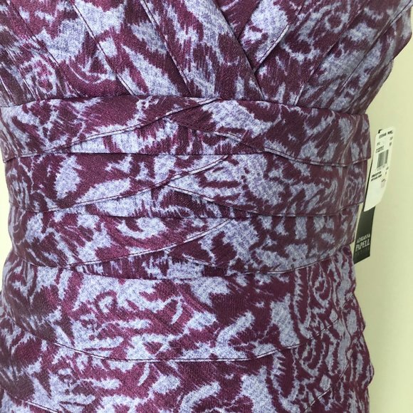 NWT Adrianna Papell metallic purple dress - Picture 6 of 10